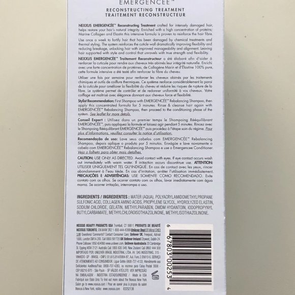 Nexxus Emergencee Reconstructing Treatment Marine Collagen - 4 Tubes / 20ml each - Picture 4 of 4